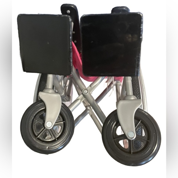 Our Generation Pink Black Doll Wheelchair Foldable 18” Doll - Picture 6 of 8